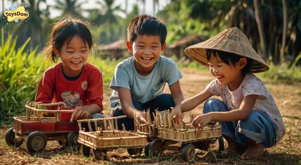  Trẻ em miền Nam chơi các loại đồ chơi dân gian